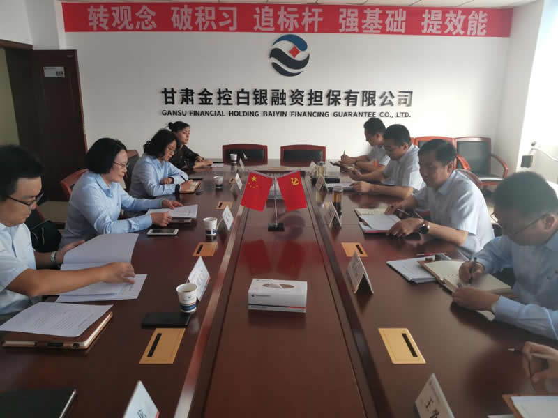 陳梅一行到金控白銀擔(dān)保調(diào)研工作